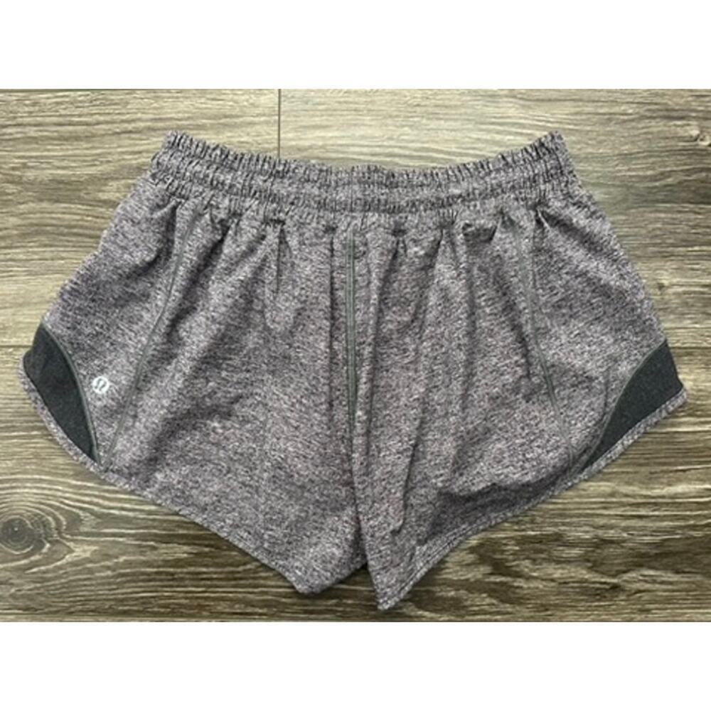 Lululemon Hotty Hot Short II *Long 4" Heather Lux Multi Black / Heathered Black - Picture 5 of 8